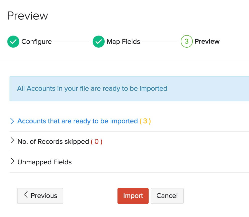 Preview File - Chart of Accounts