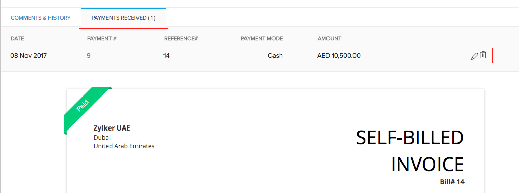 self billed invoices  help  zoho books