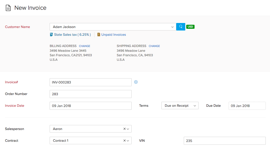 integrate zoho books and zoho invoices