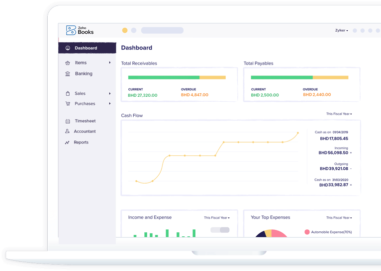 Free Accounting Software for Small Businesses in Bahrain - Zoho Books