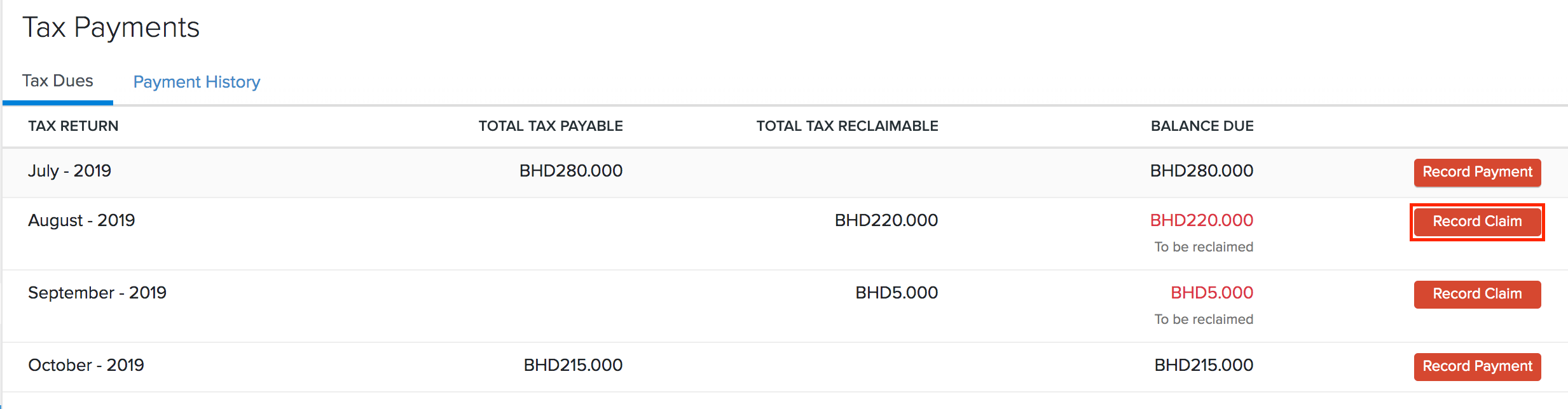 Tax payment-accountant