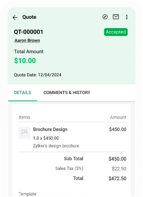 Generate quotes easily through your mobile