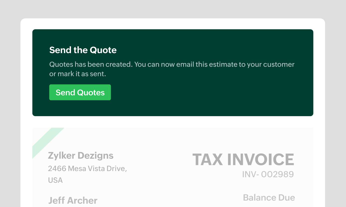 Preview of quotes generated within Zoho Billing | Zoho Billing Preview of quotes generated within Zoho Billing | Zoho Billing