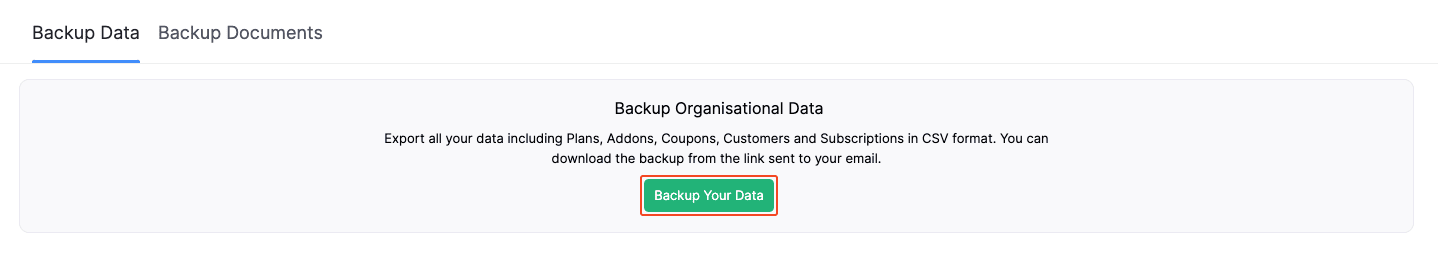 Backup Your Data
