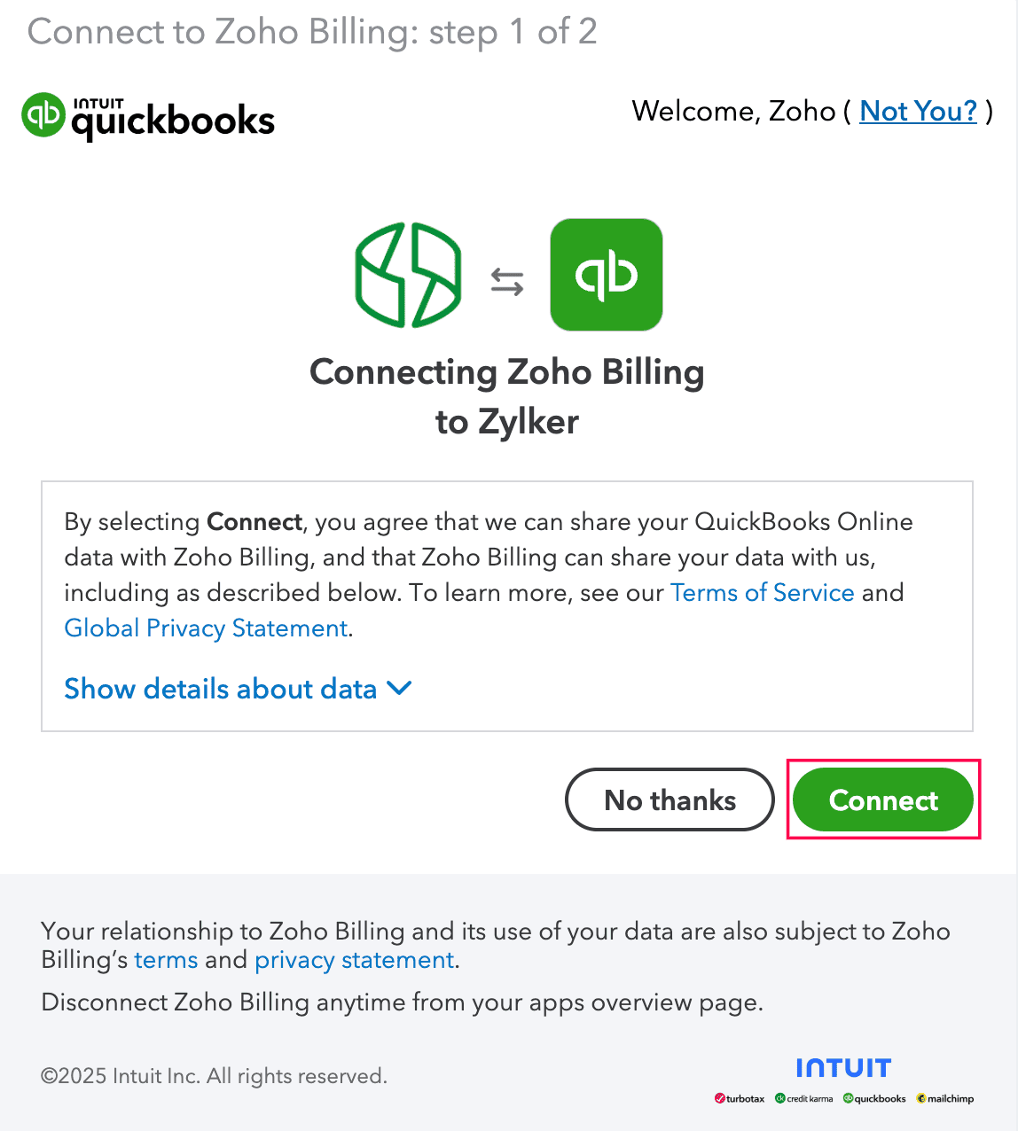 set up quickbooks integration