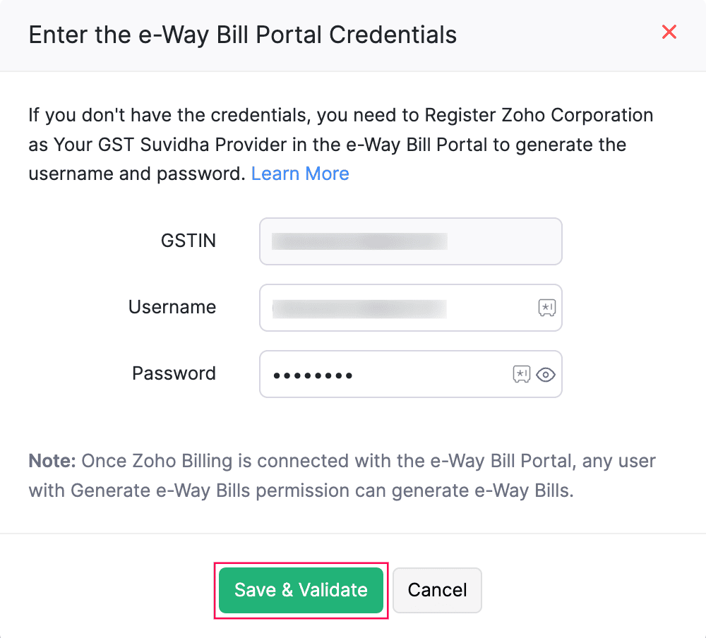 Enter Portal Credentials