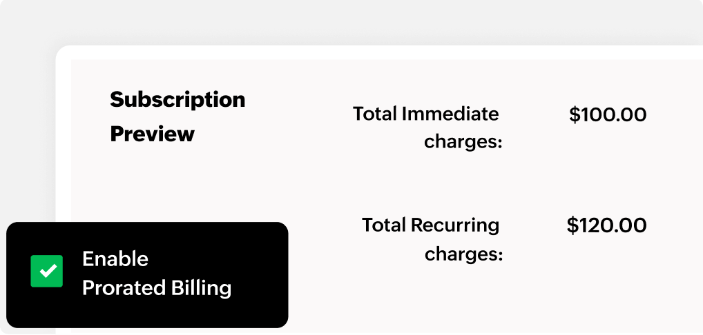 Preview of applying proration changes at subscription level | Zoho Billing