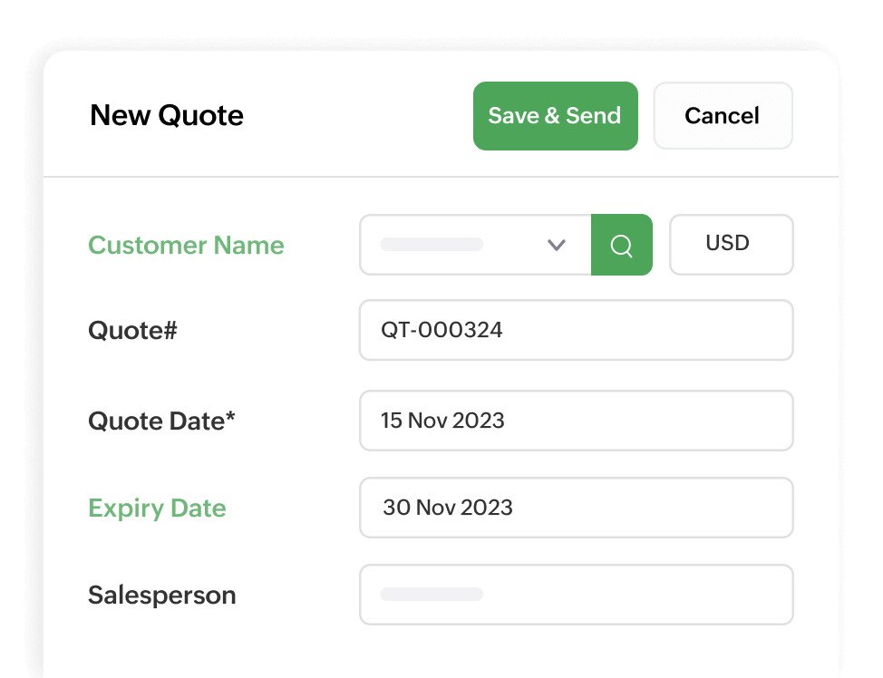Create accurate quotes | Zoho Billing