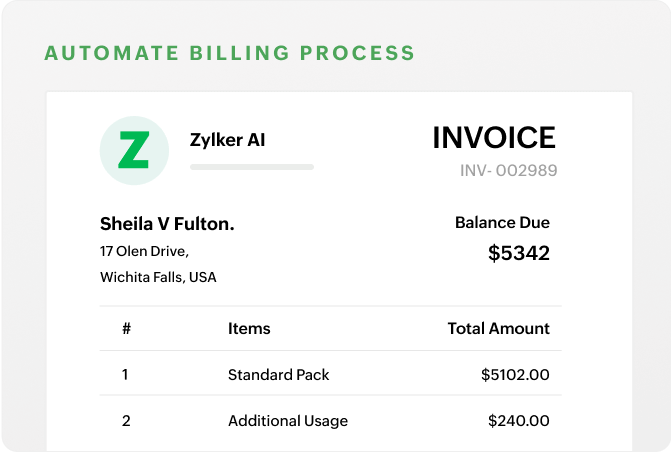 Advanced API capabilities | Zoho Billing