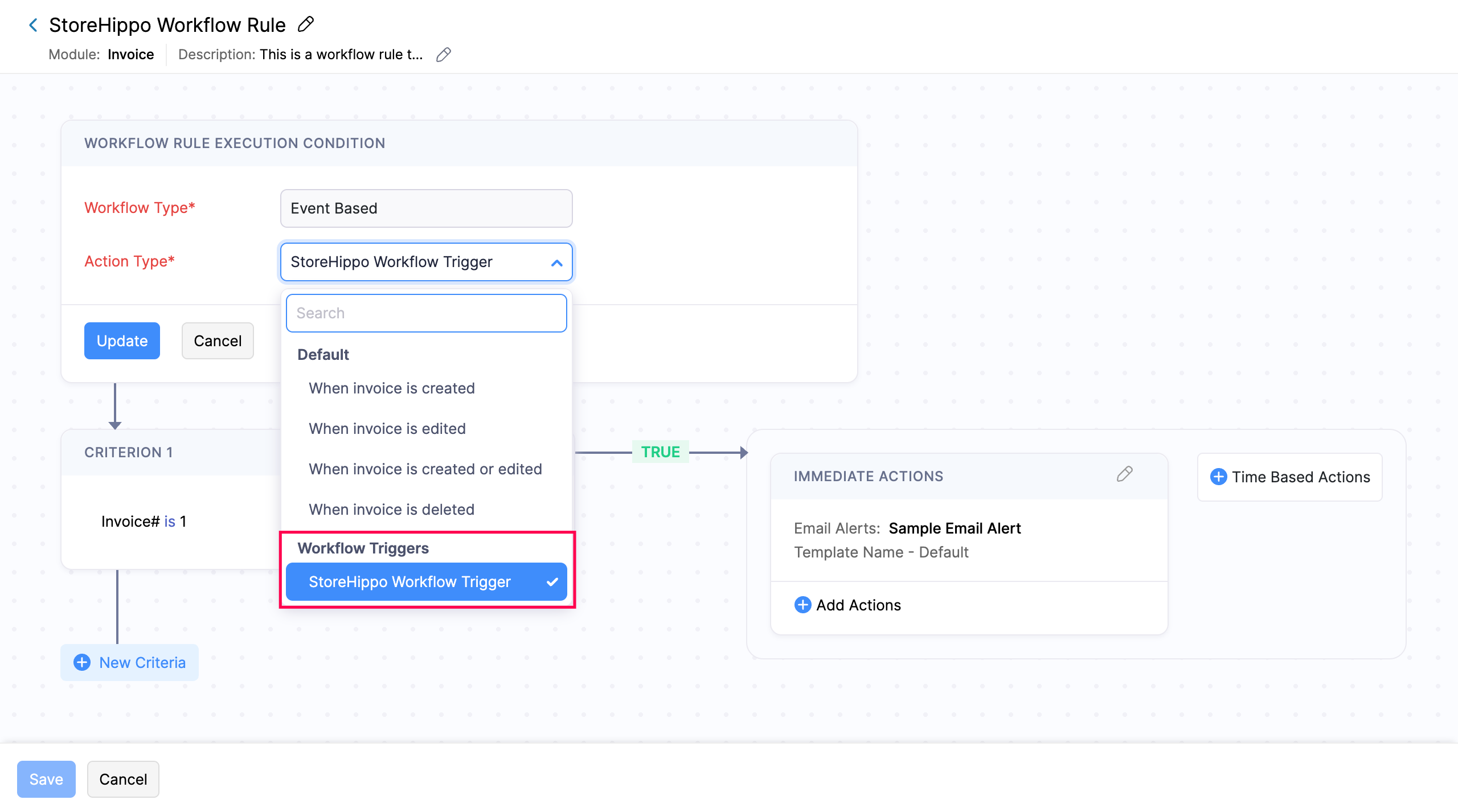 New Workflow Rule