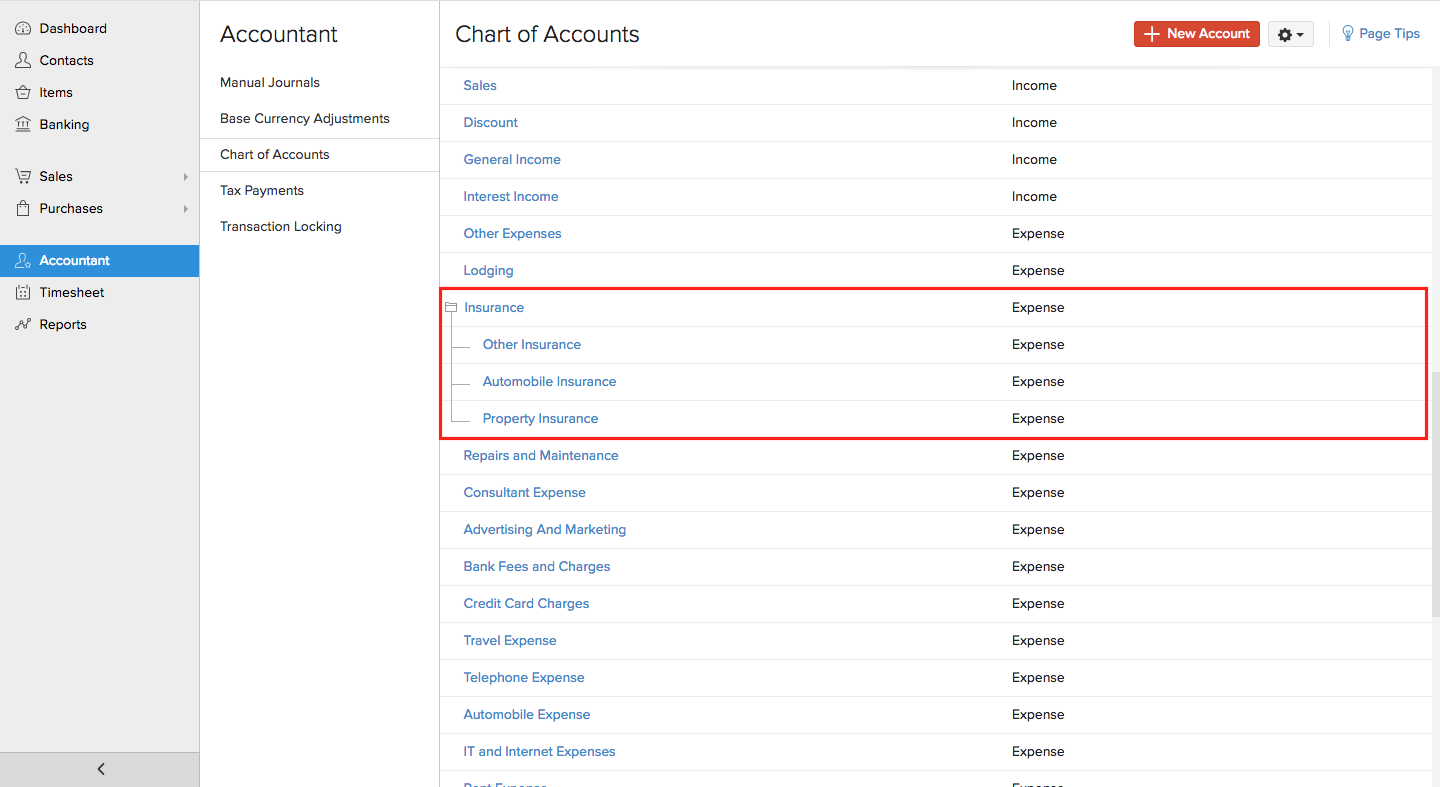 Chart Of Accounts For Insurance Broker