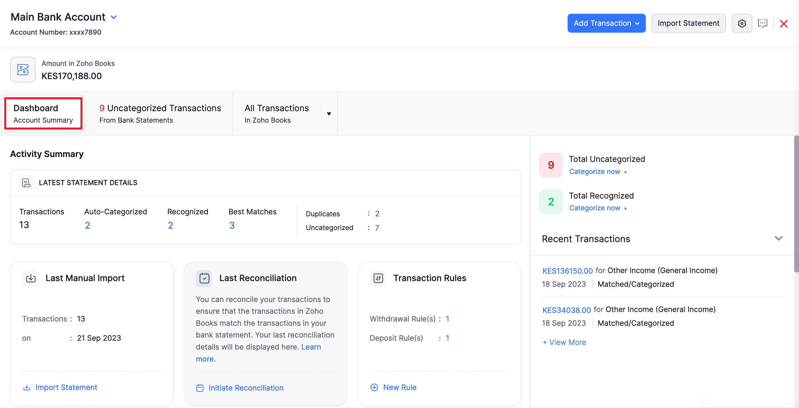 Bank Dashboard