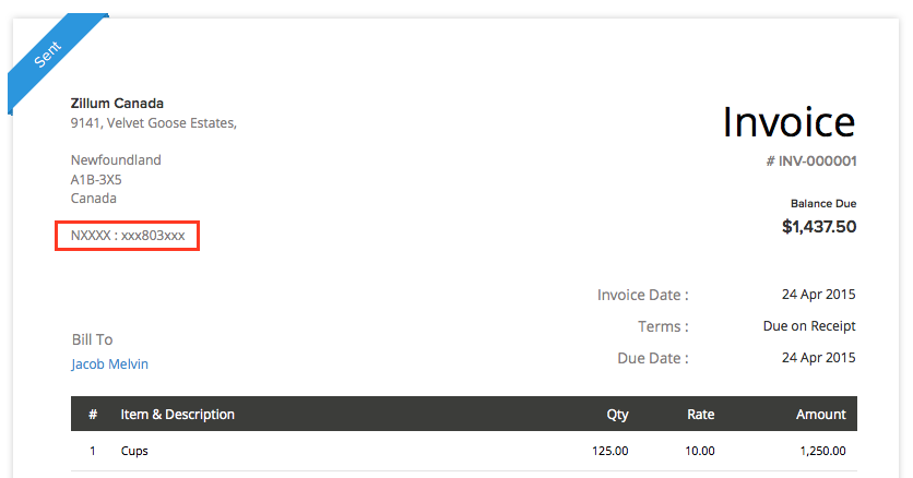 Tax Registration Number