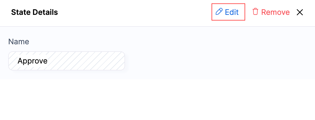 The Details pane of a state. Click Edit in the top right corner to edit a state.