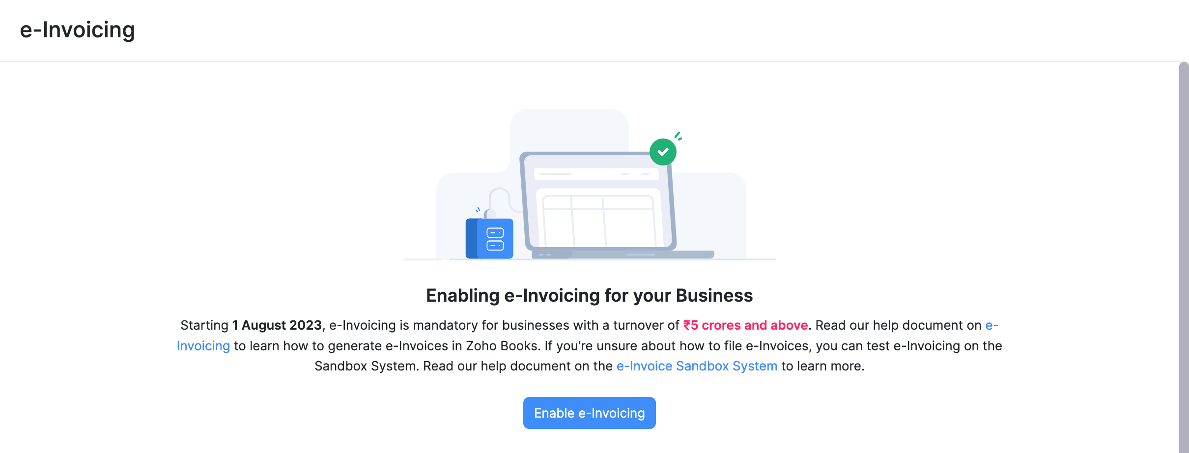 zoho invoice setting up portal already setup