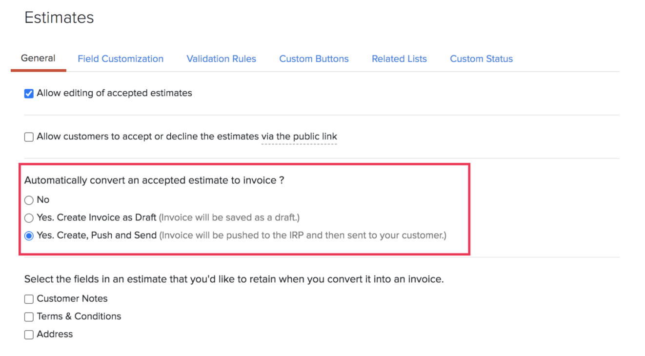 How e-Invoicing works in Zoho Invoice