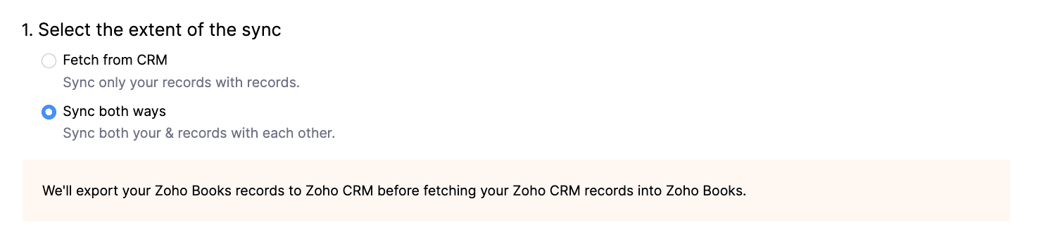 Extent to Sync Items
