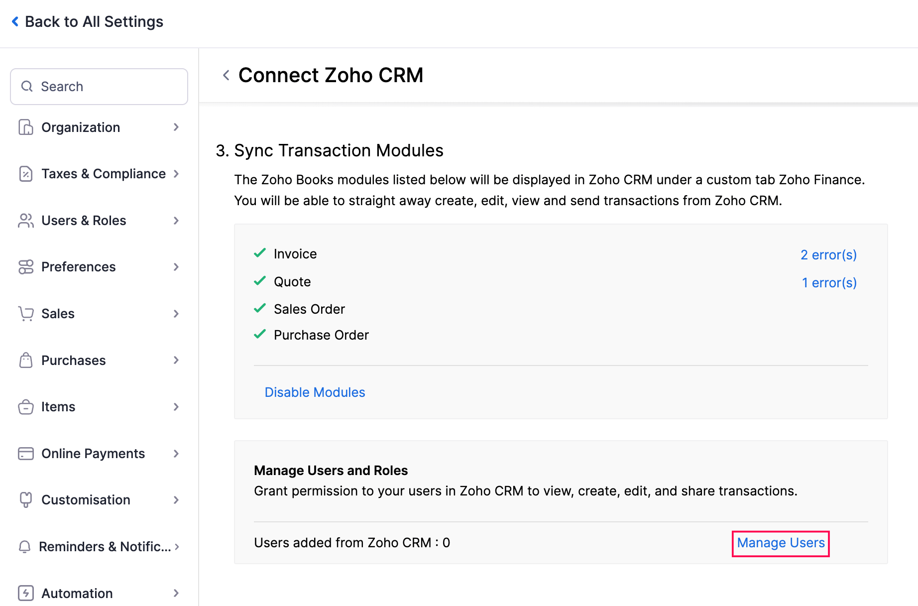 Manage Users and Roles