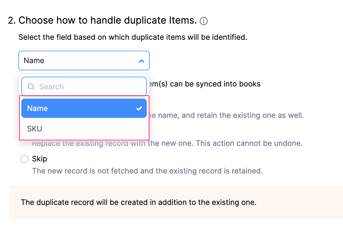 Extent to Sync Items