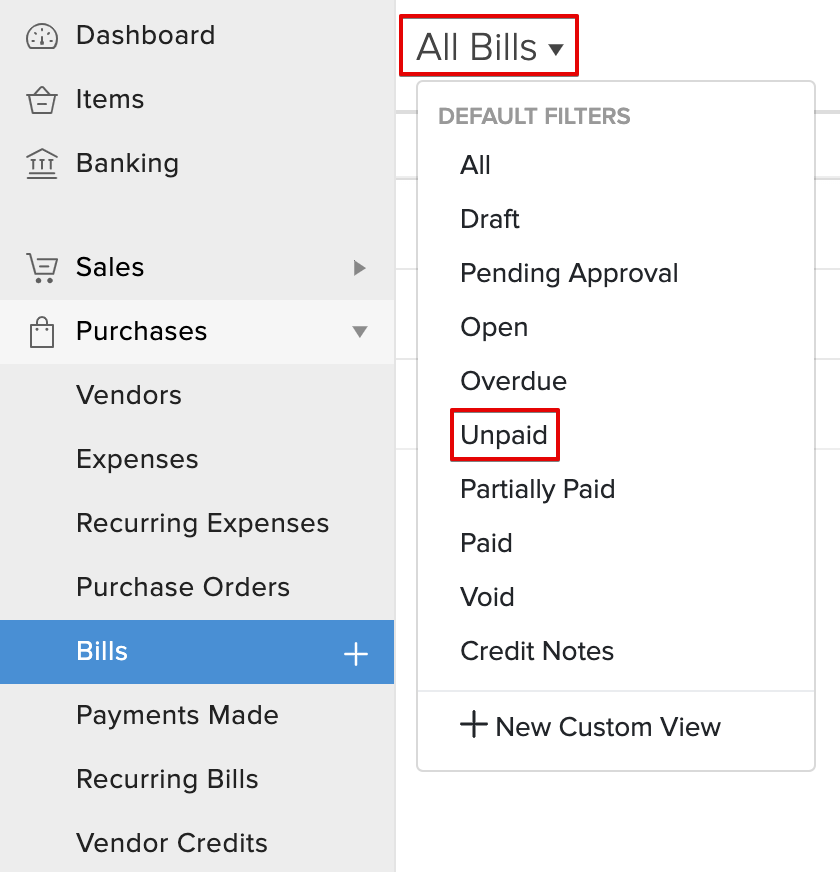 SCB unpaid bills