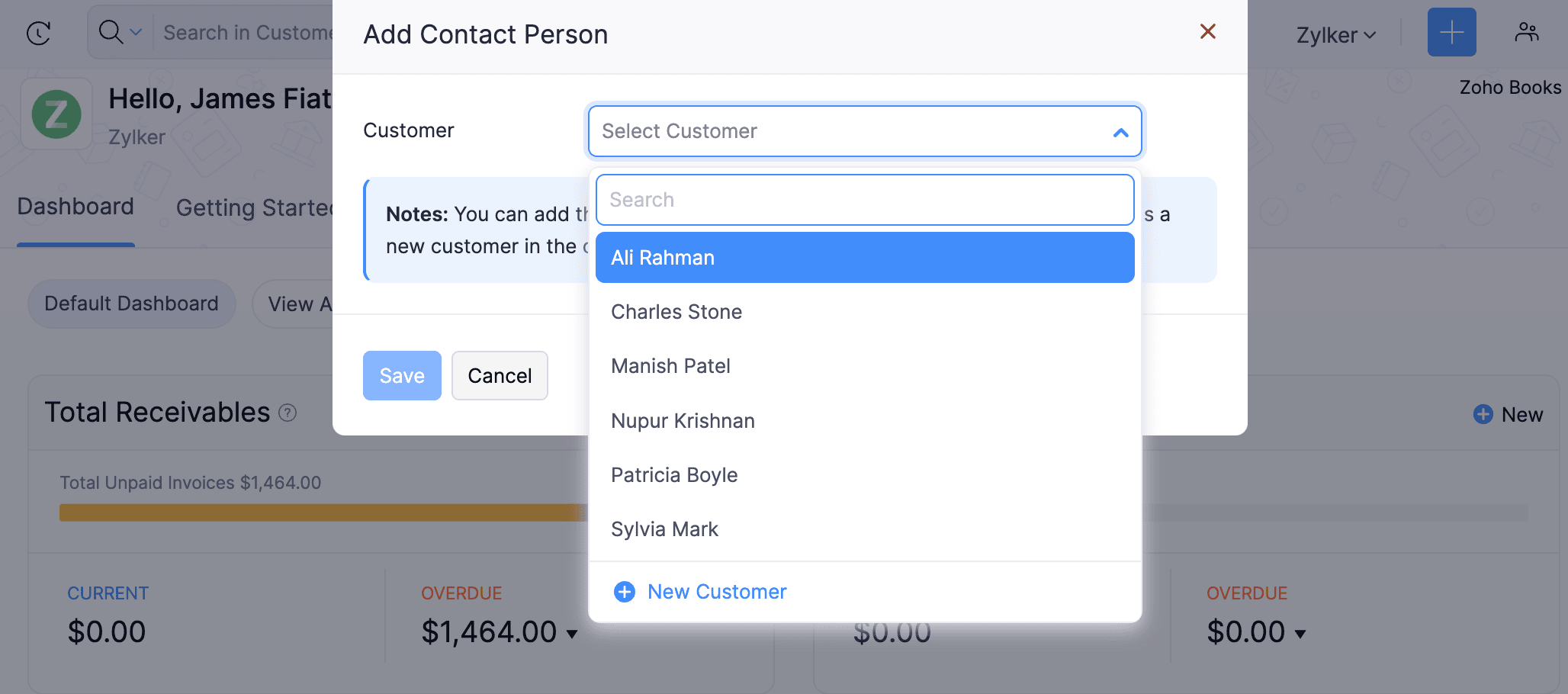 Select Customer