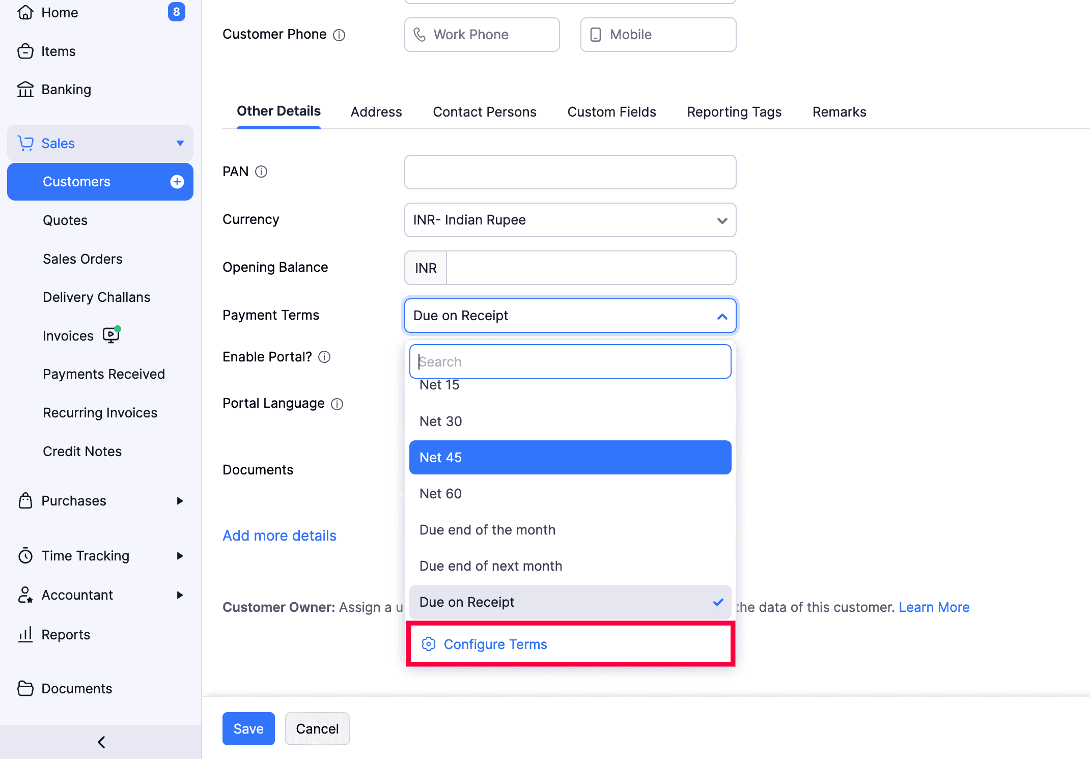 Configure Early Payment Discount