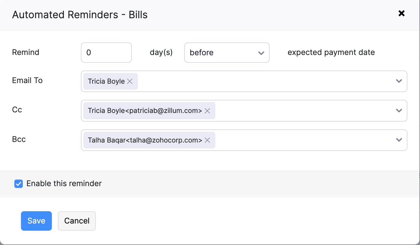 nice reminder bill due from company