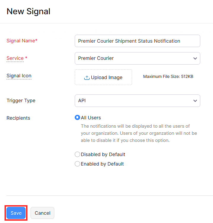 Create a new signal