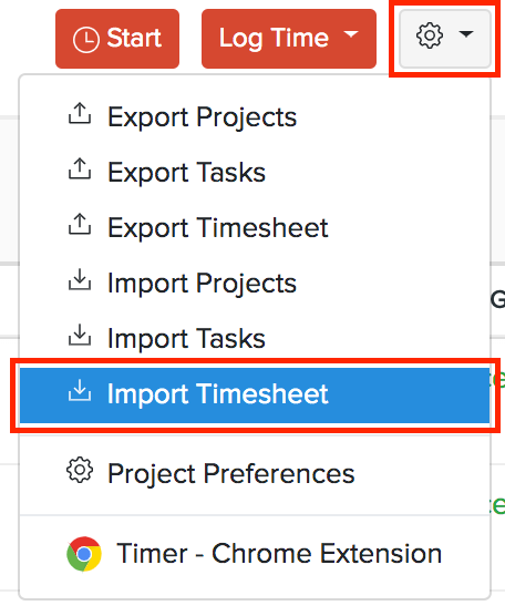 Import Timesheet