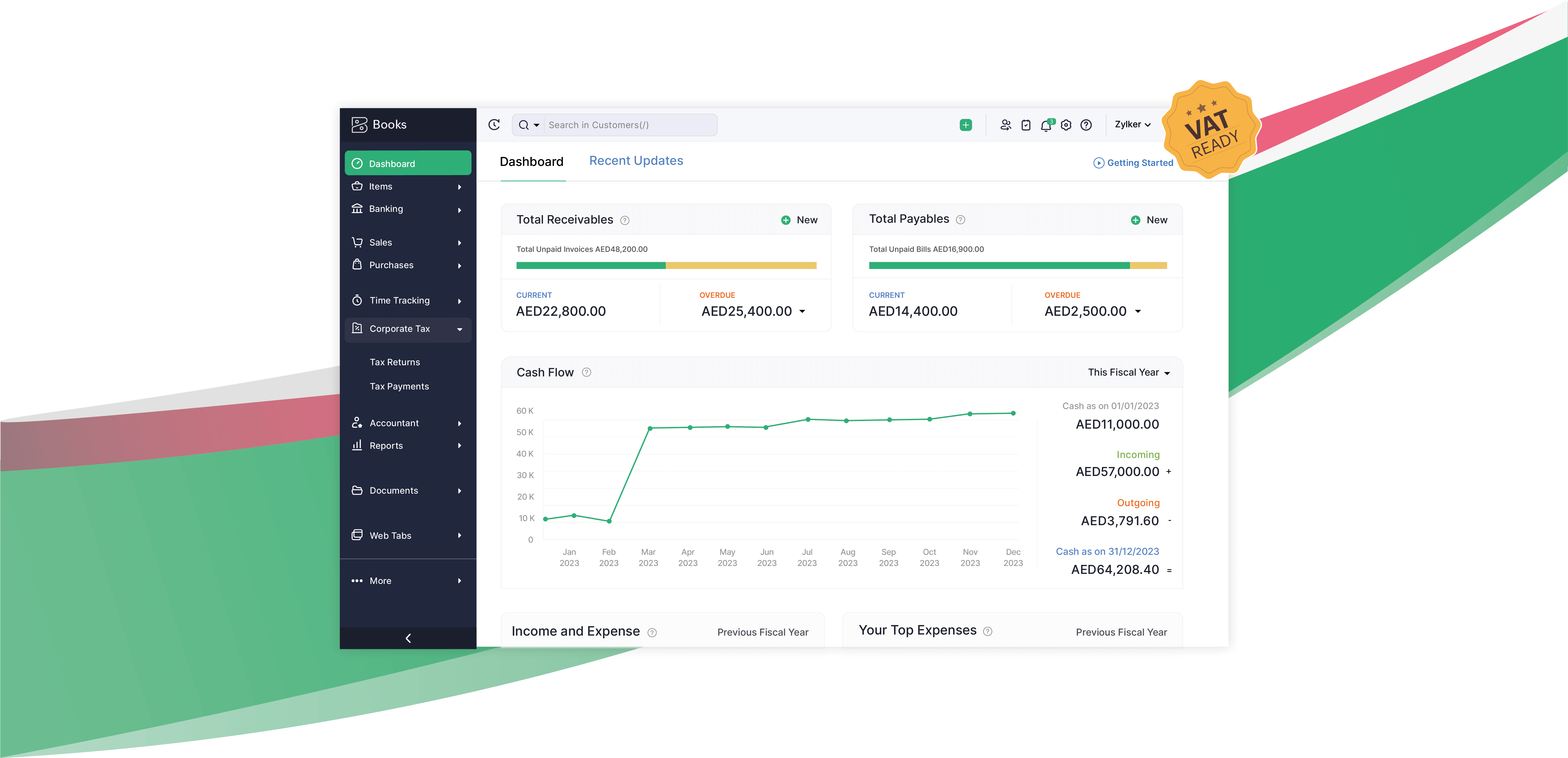 VAT Compliant Accounting Software UAE Zoho Books