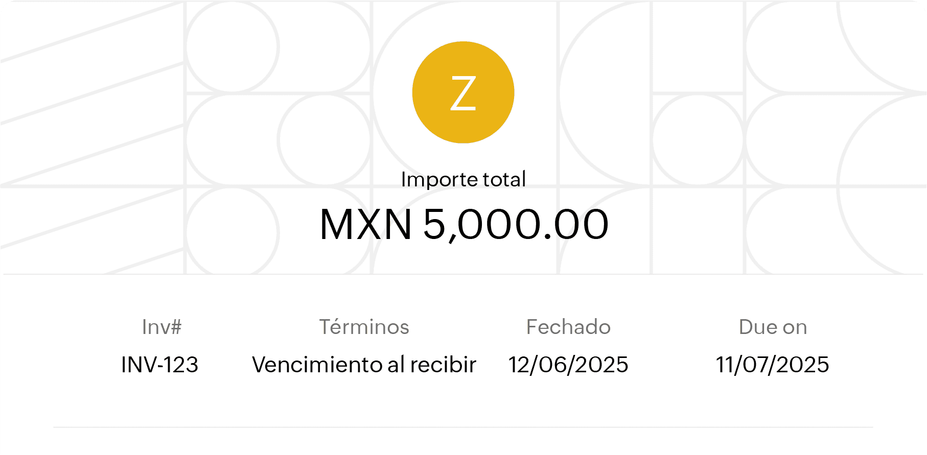 Factura profesional en Zoho Books