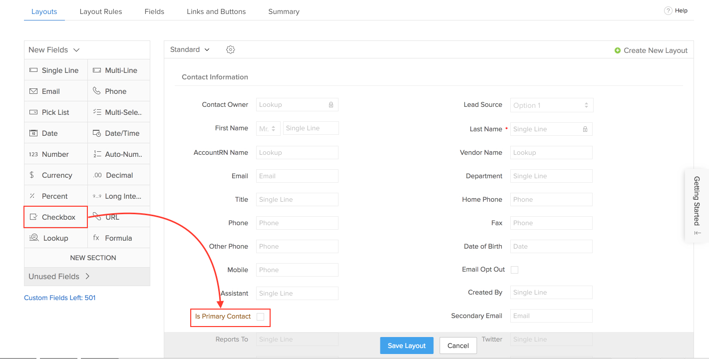 Marking a Zoho CRM Contact as the Primary Contact in Zoho Book FAQ