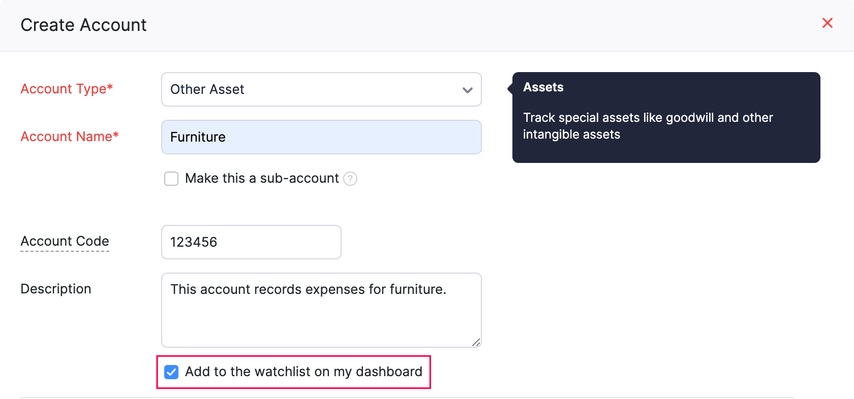 Account Watchlist - Mark