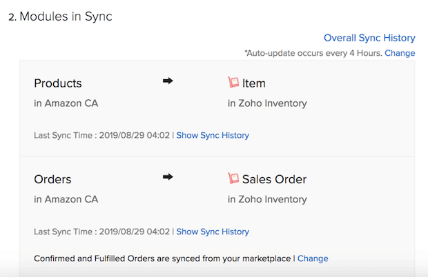 Fulfilled order sync option in Amazon