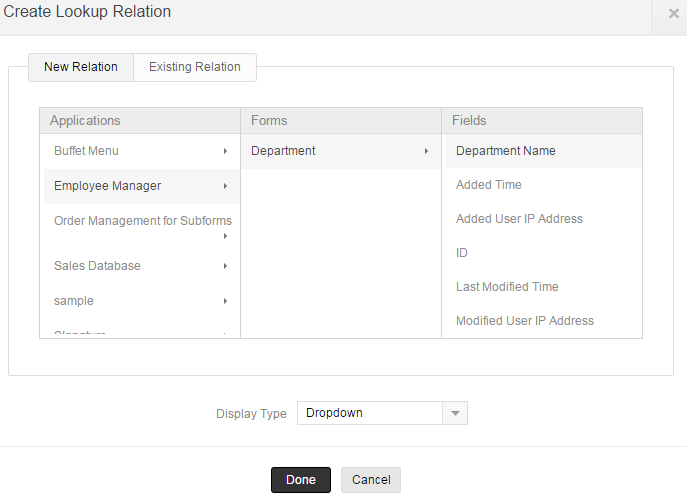 zoho creator importing data with relationships