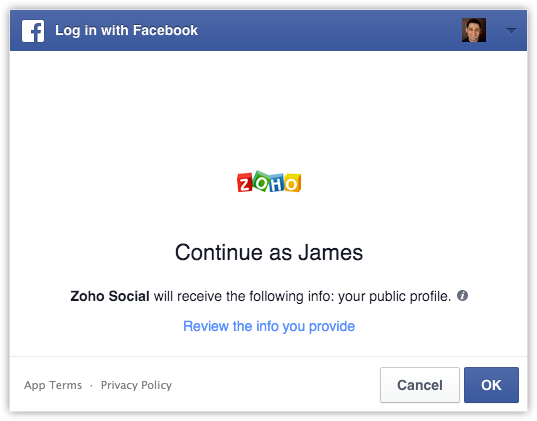 Zoho Welcomes Facebook Users: Now You Can Login With your Facebook  Credentials - Zoho Blog