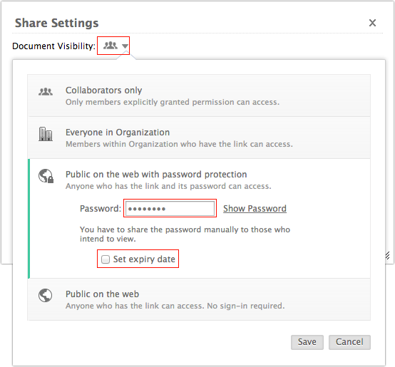 dropbox share password protected folder