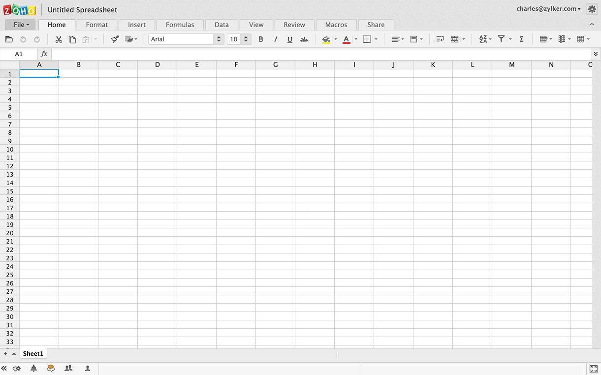 About Zoho Sheet