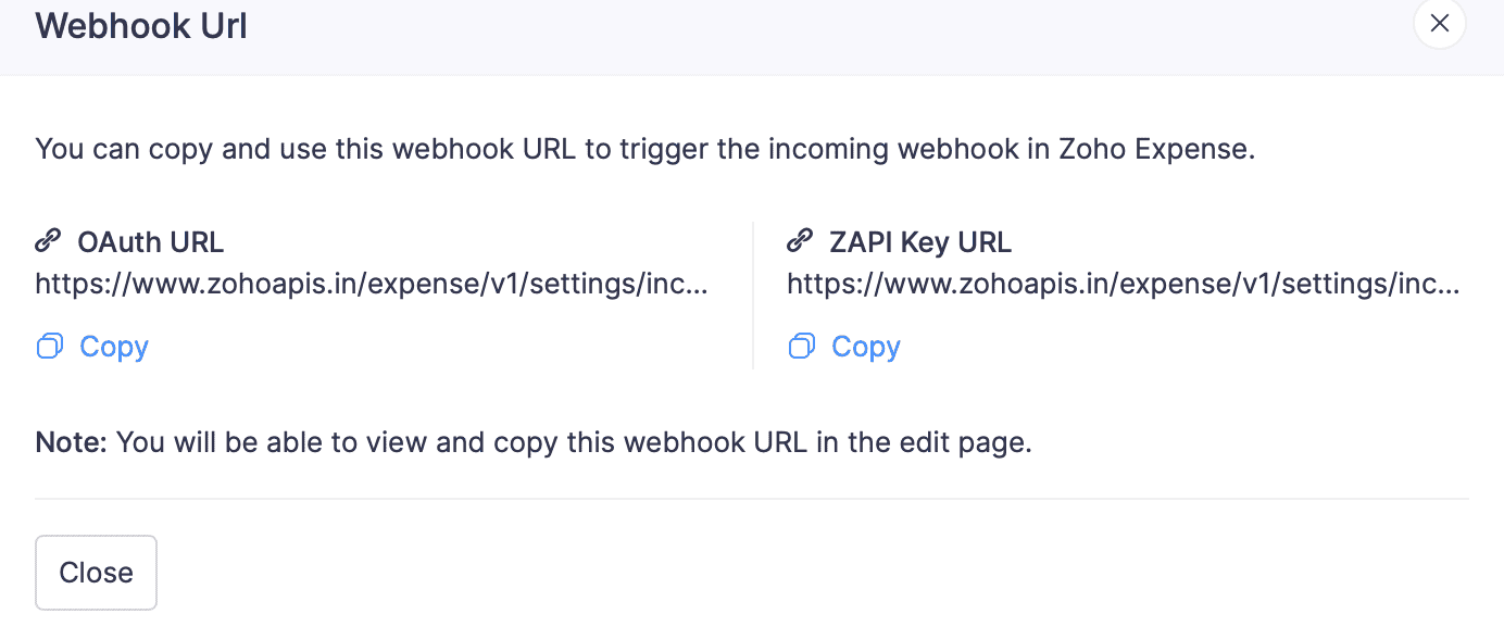 Incoming Webhook URL
