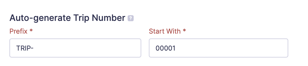 Auto-Generate Trip Number