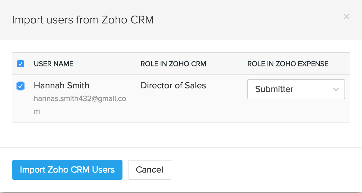 Zoho Crm Integration User Guide Zoho Expense 8000