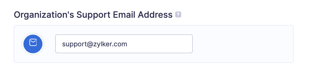 Organization Support Email