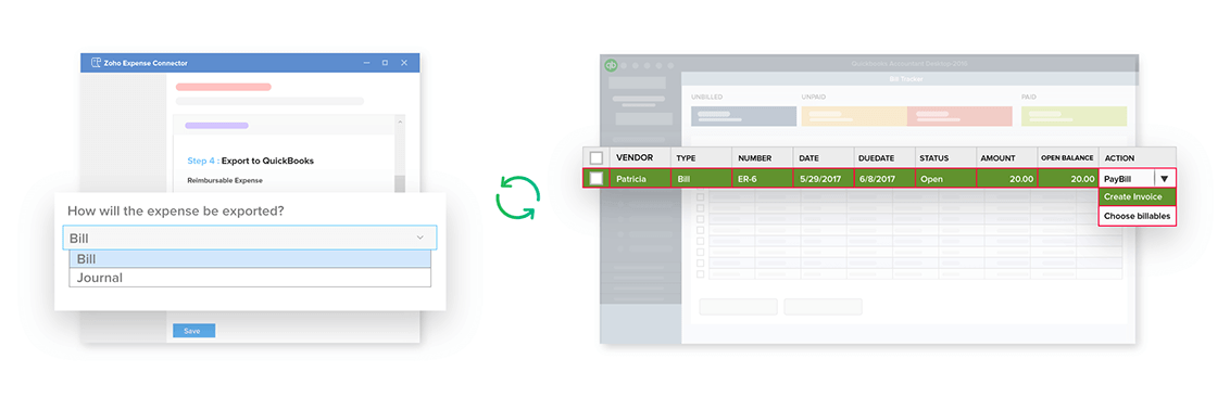 Import employees and customers from QuickBooks to Zoho Expense