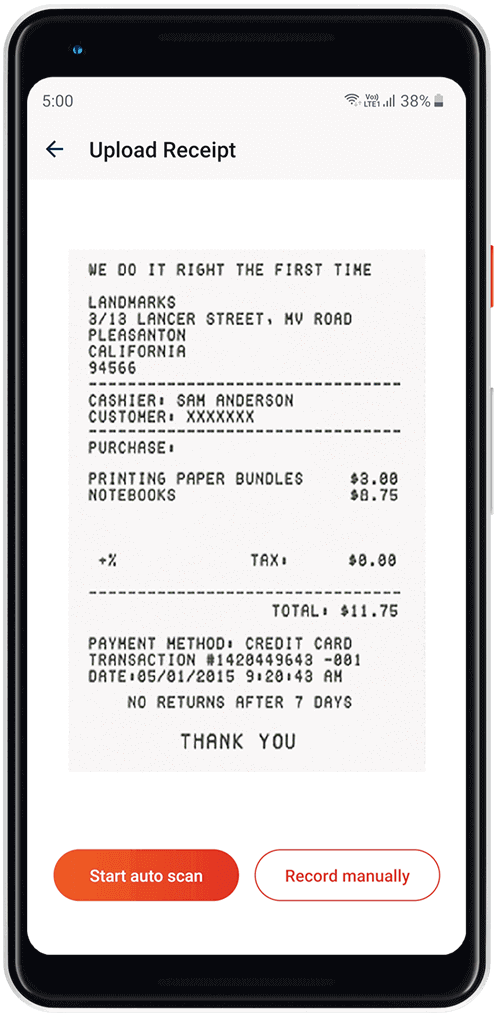 smart receipts app for android