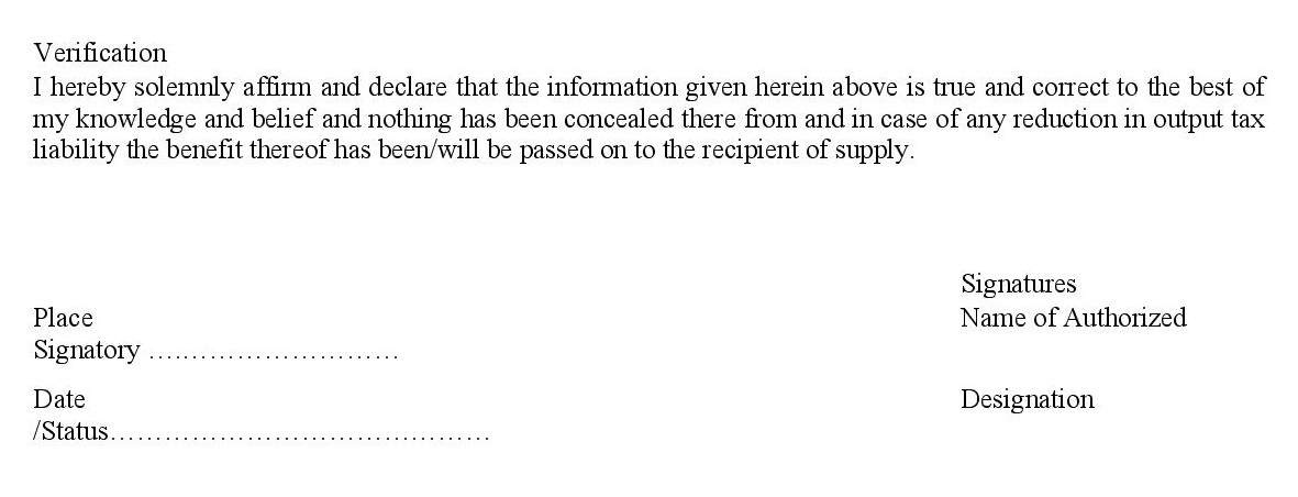 Gst Not Applicable Declaration Letter Format - certify letter