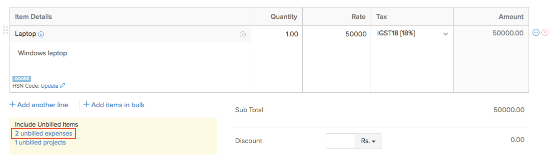 Unbilled Expenses