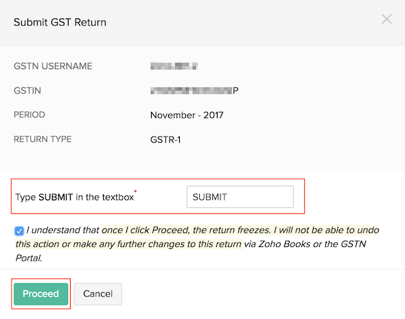 GSTR-1 Submit