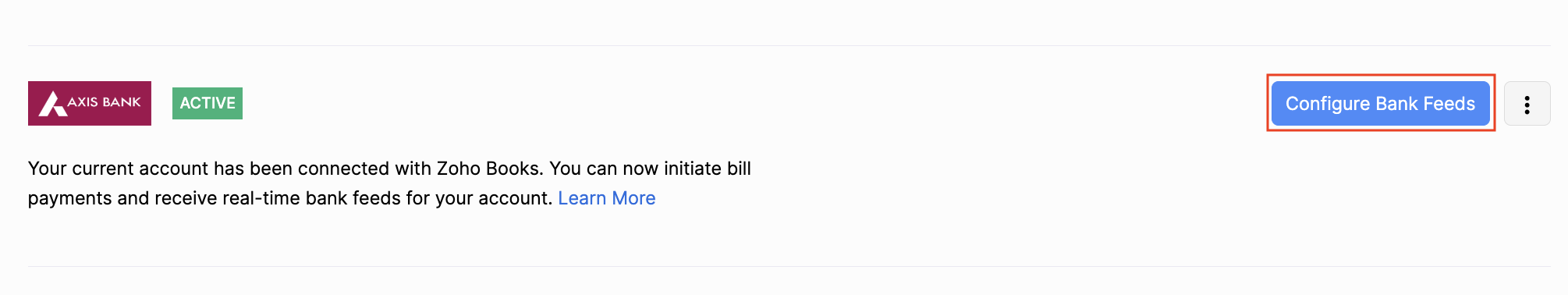 Configure Bank Feeds