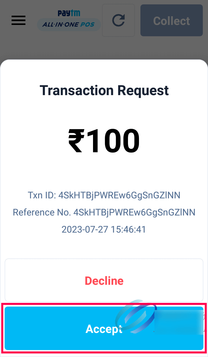 Accept Payment Notification
