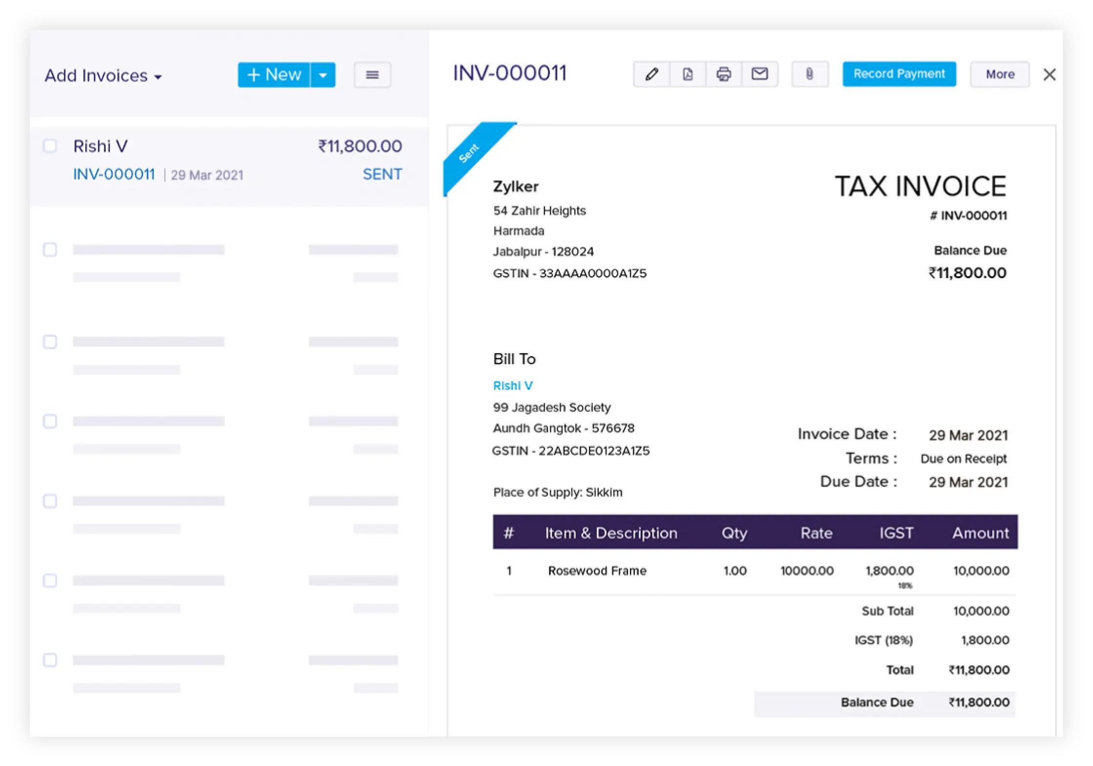 Invocing | QuickBooks to Zoho Books migration - Zoho Books